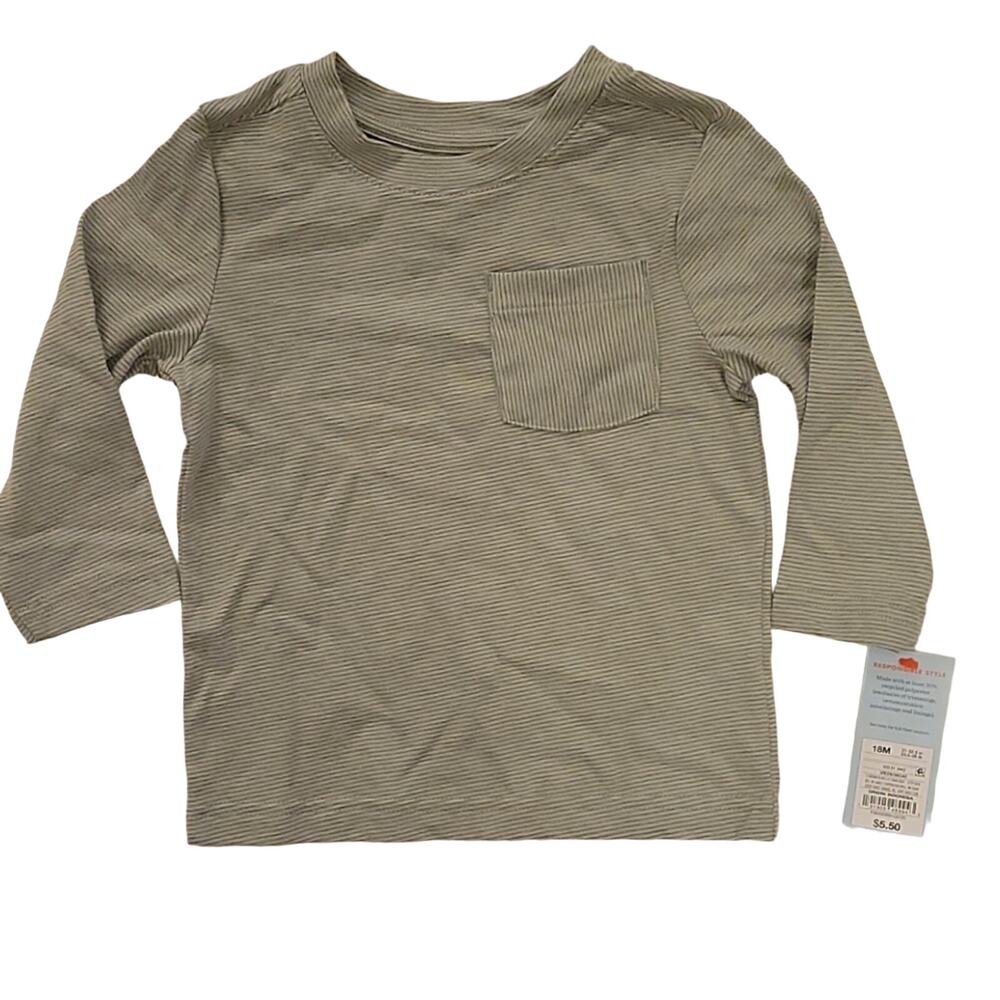 Cat & Jack Girls Long Sleeve Tee, Size 18mo, NWT
